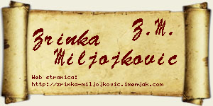 Zrinka Miljojković vizit kartica